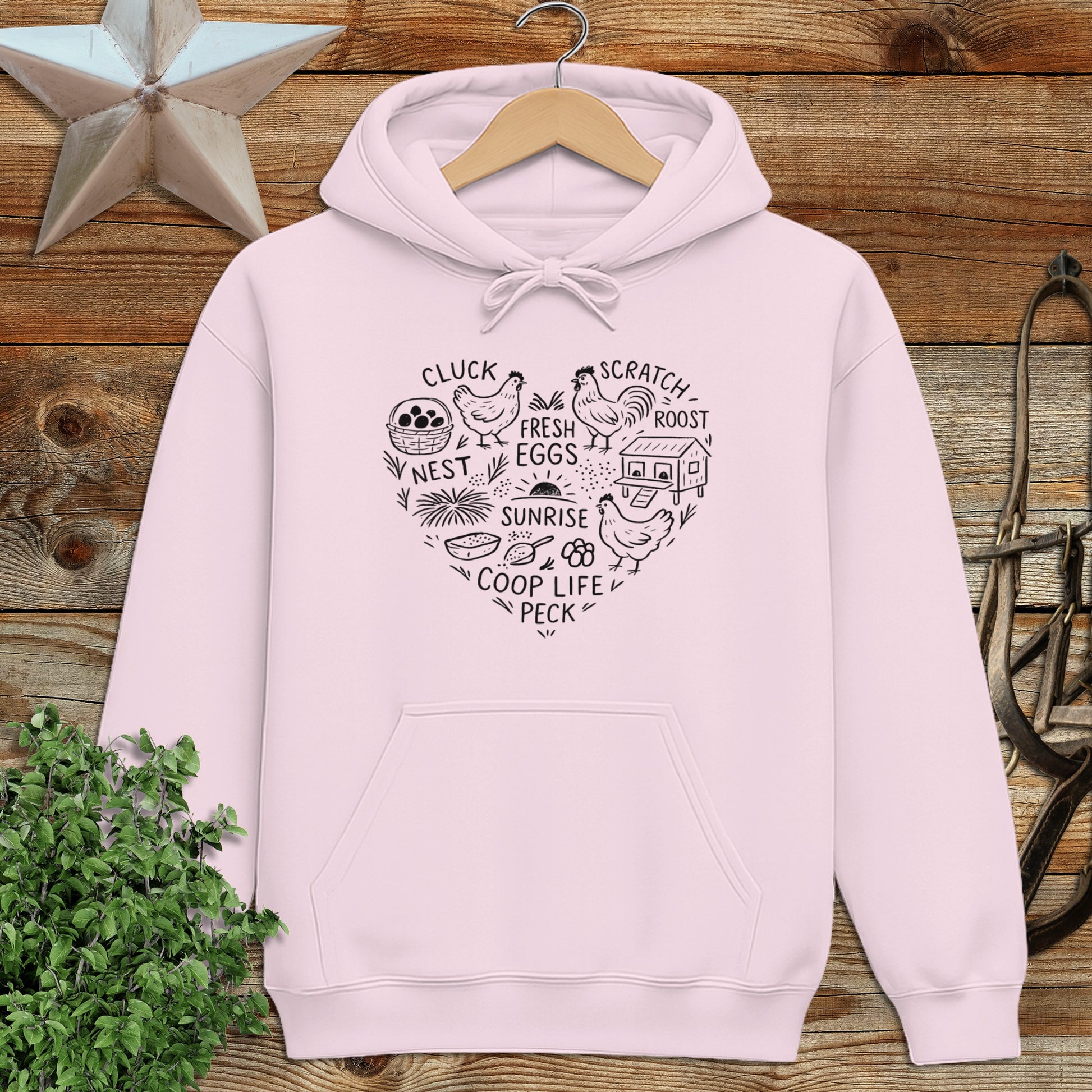 Chicken Farm Heart Hoodie
