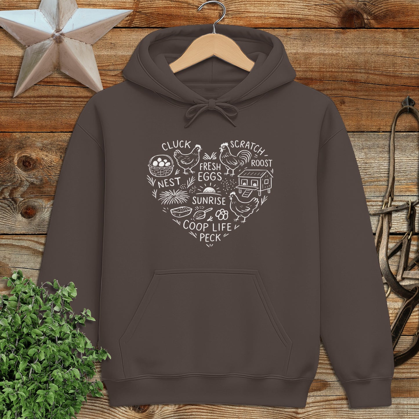Chicken Farm Heart Hoodie