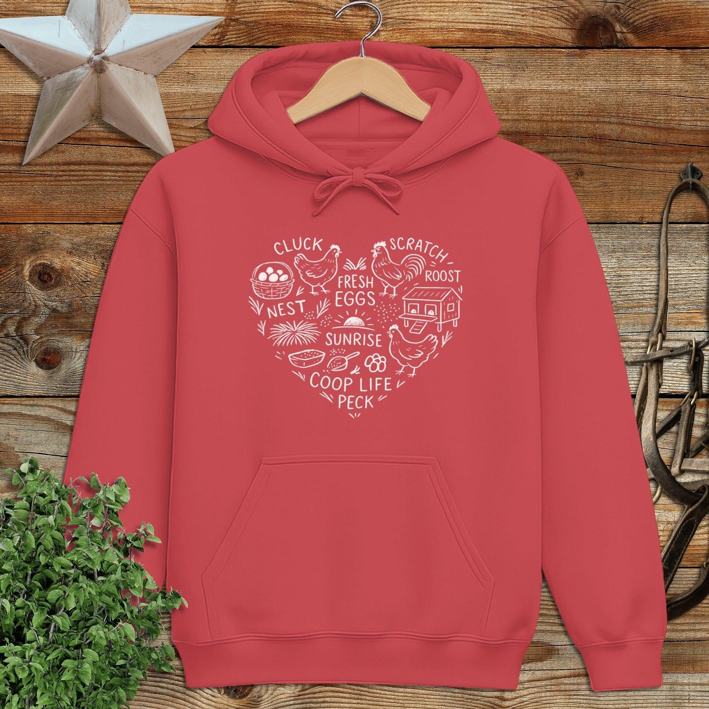 Chicken Farm Heart Hoodie