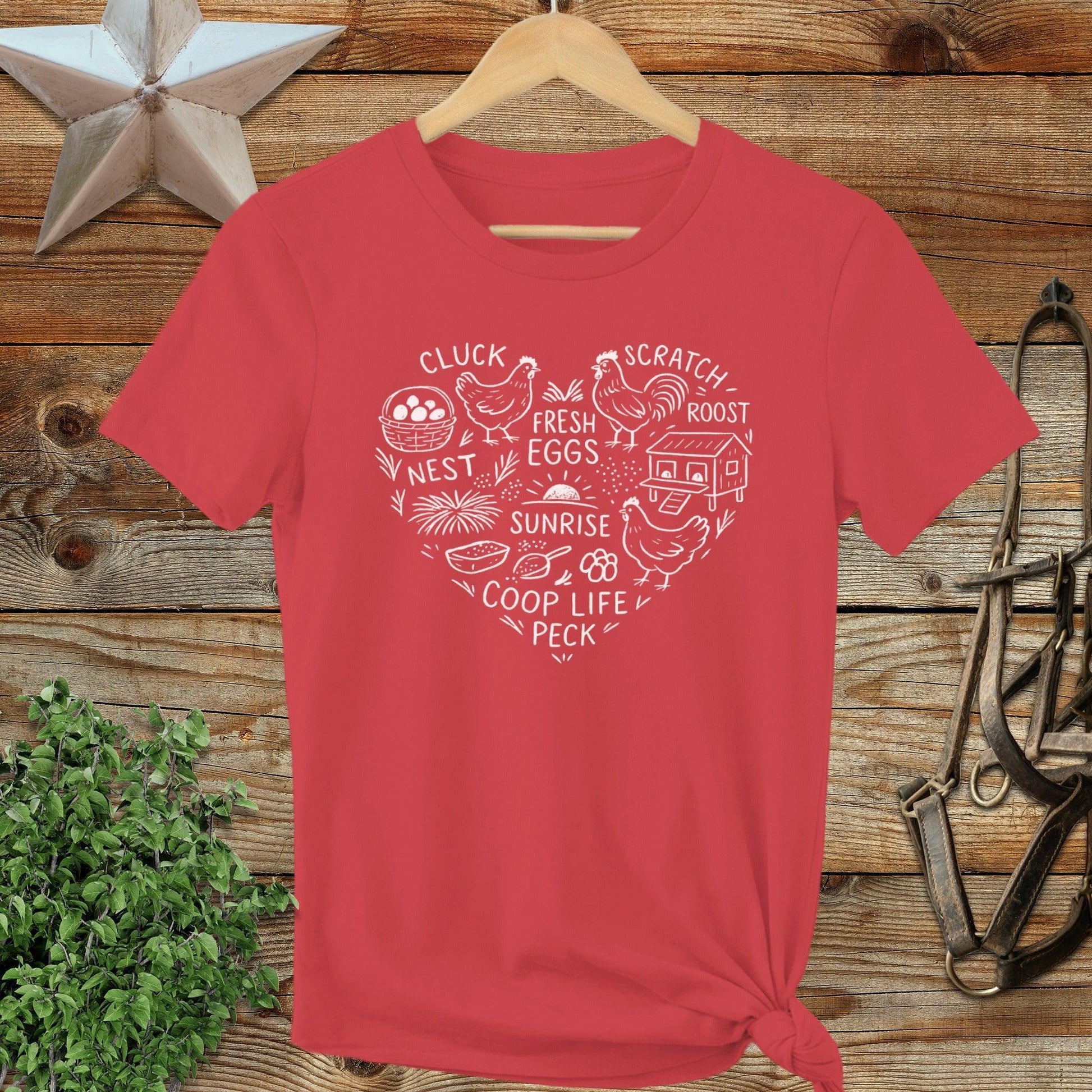 Chicken Farm Heart Ladies Tee