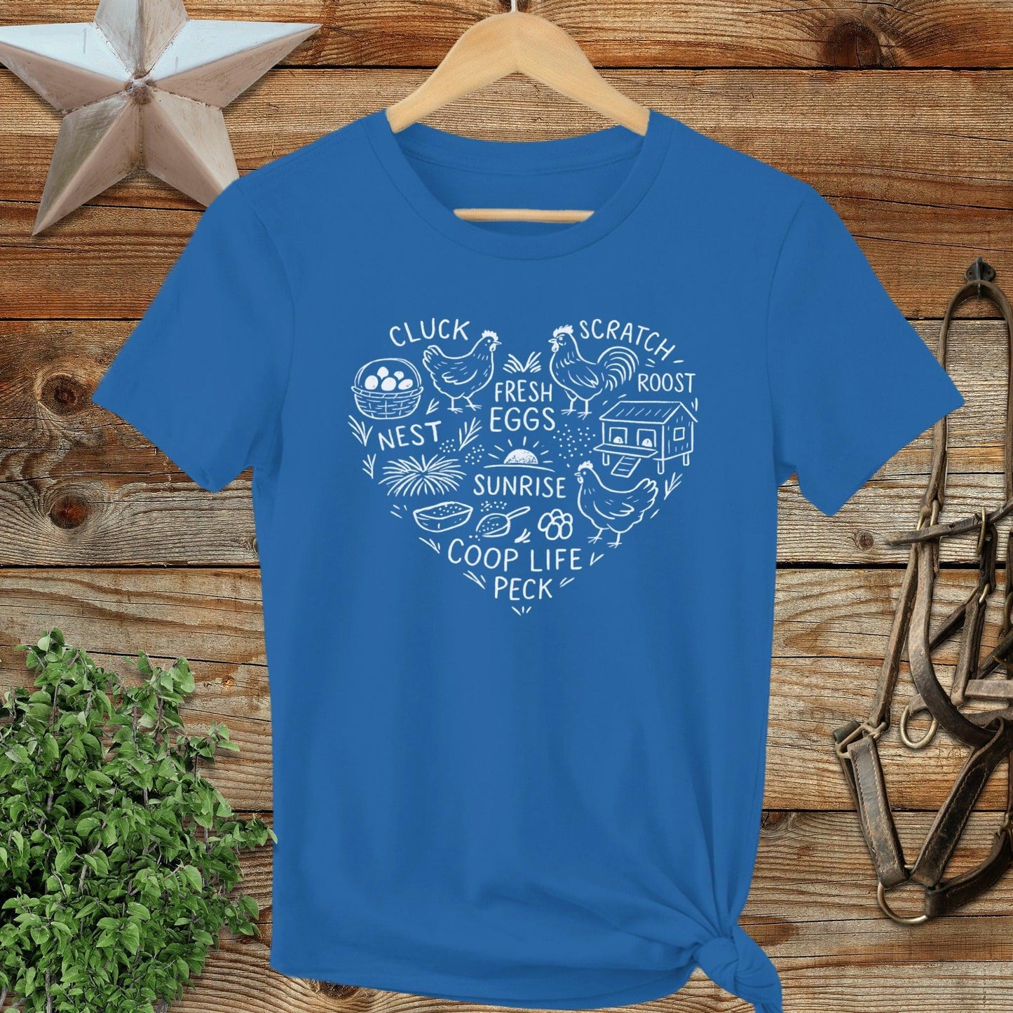 Chicken Farm Heart Ladies Tee