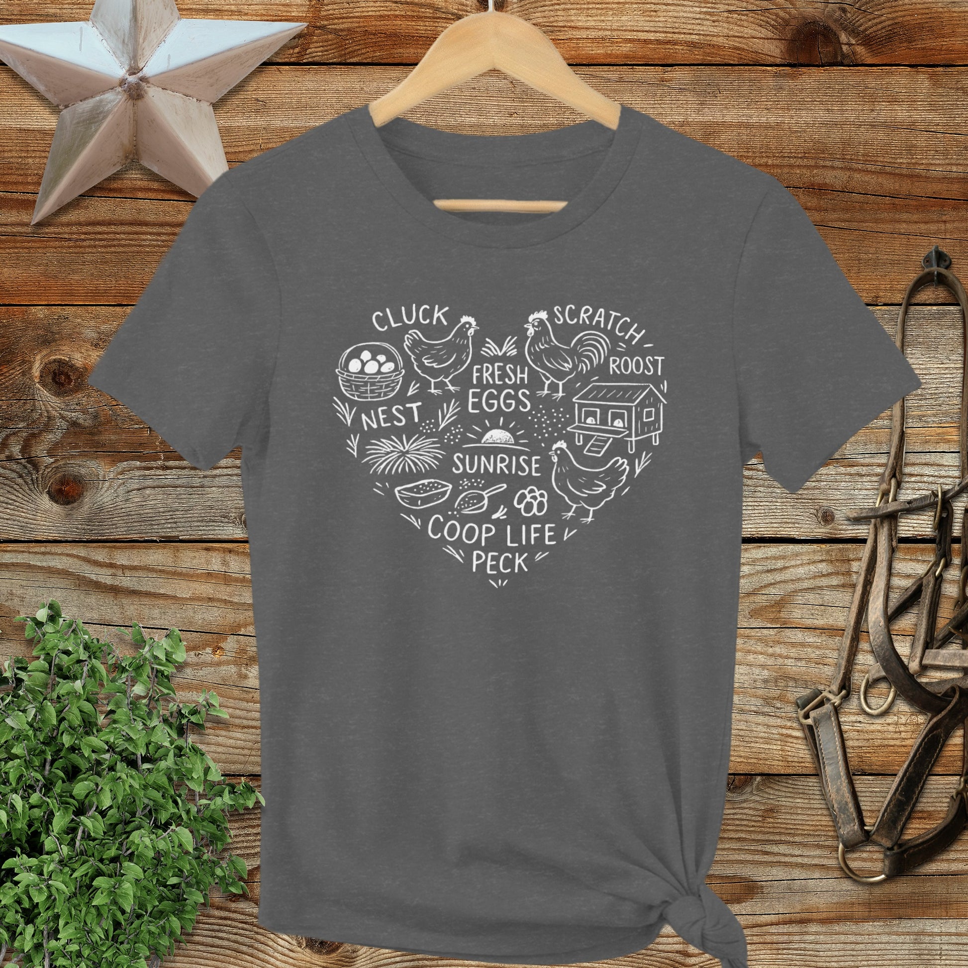 Chicken Farm Heart Ladies Tee