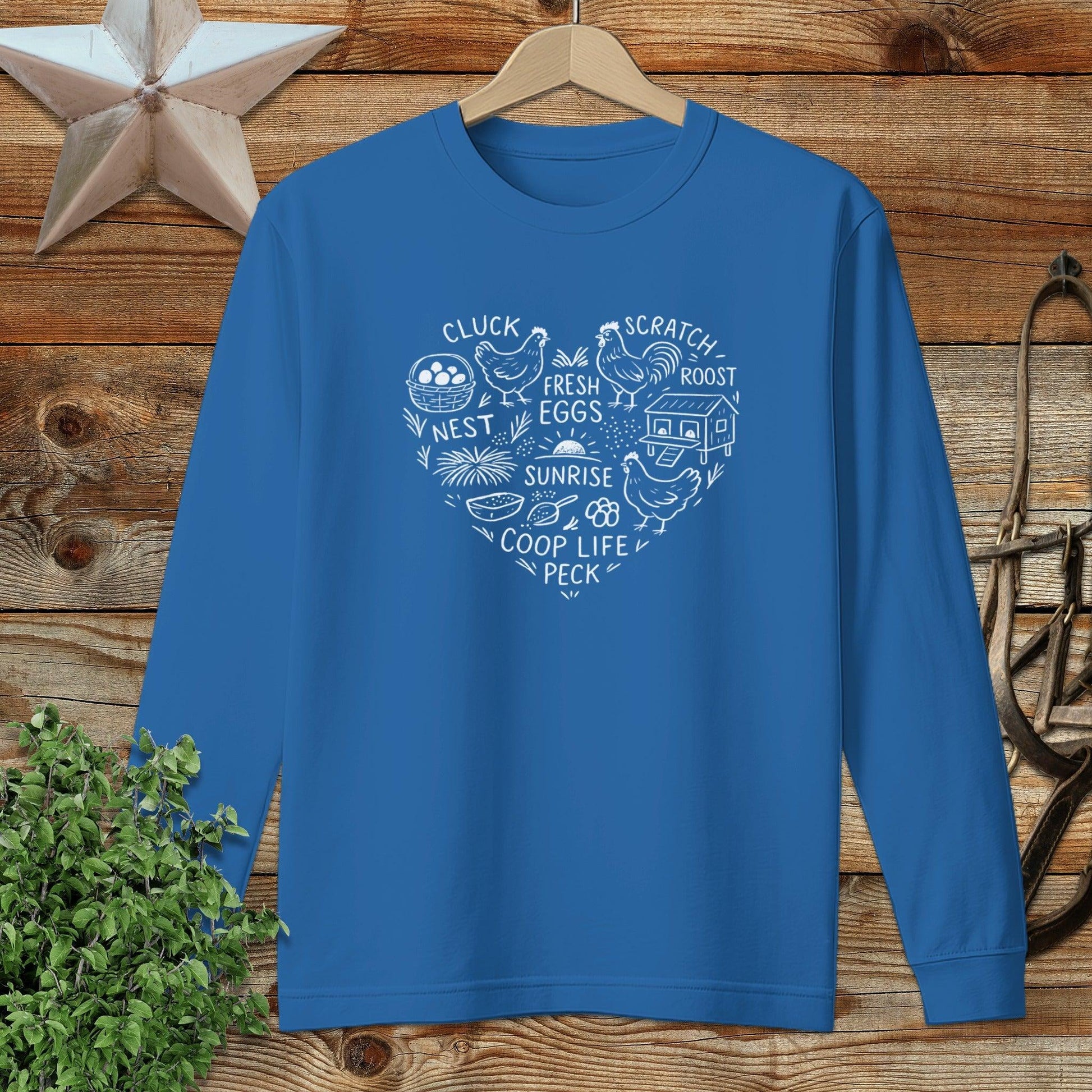 Chicken Farm Heart Long Sleeve Tee