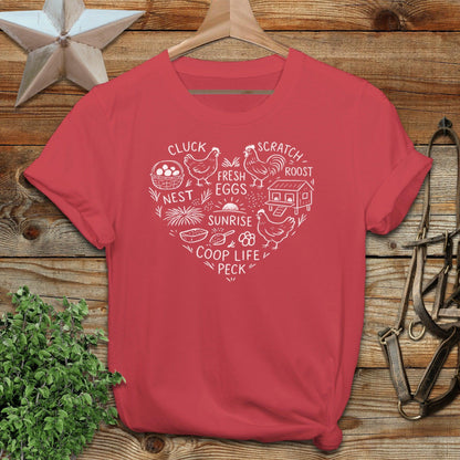 Chicken Farm Heart Softstyle Tee
