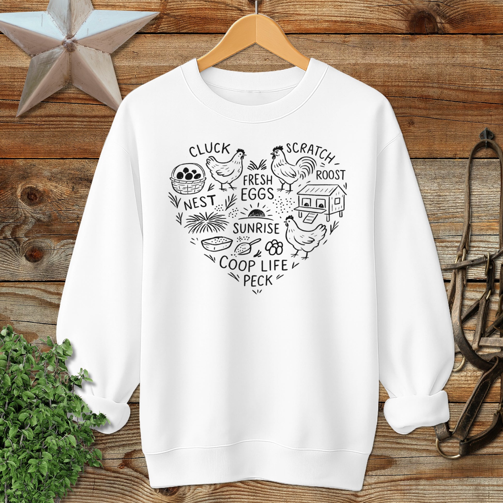 Chicken Farm Heart Sweatshirt