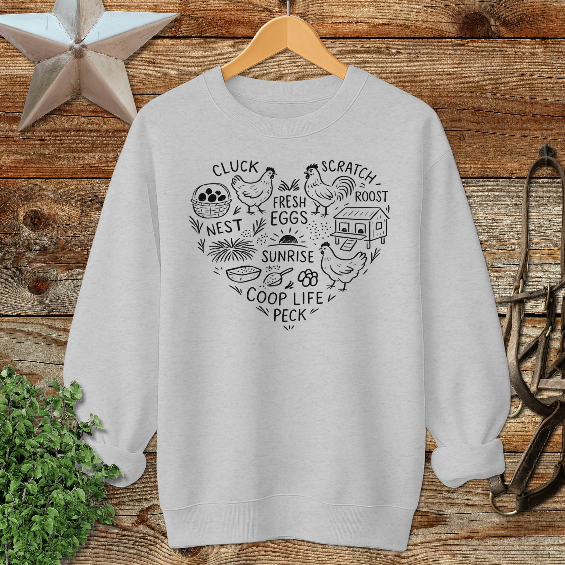 Chicken Farm Heart Sweatshirt