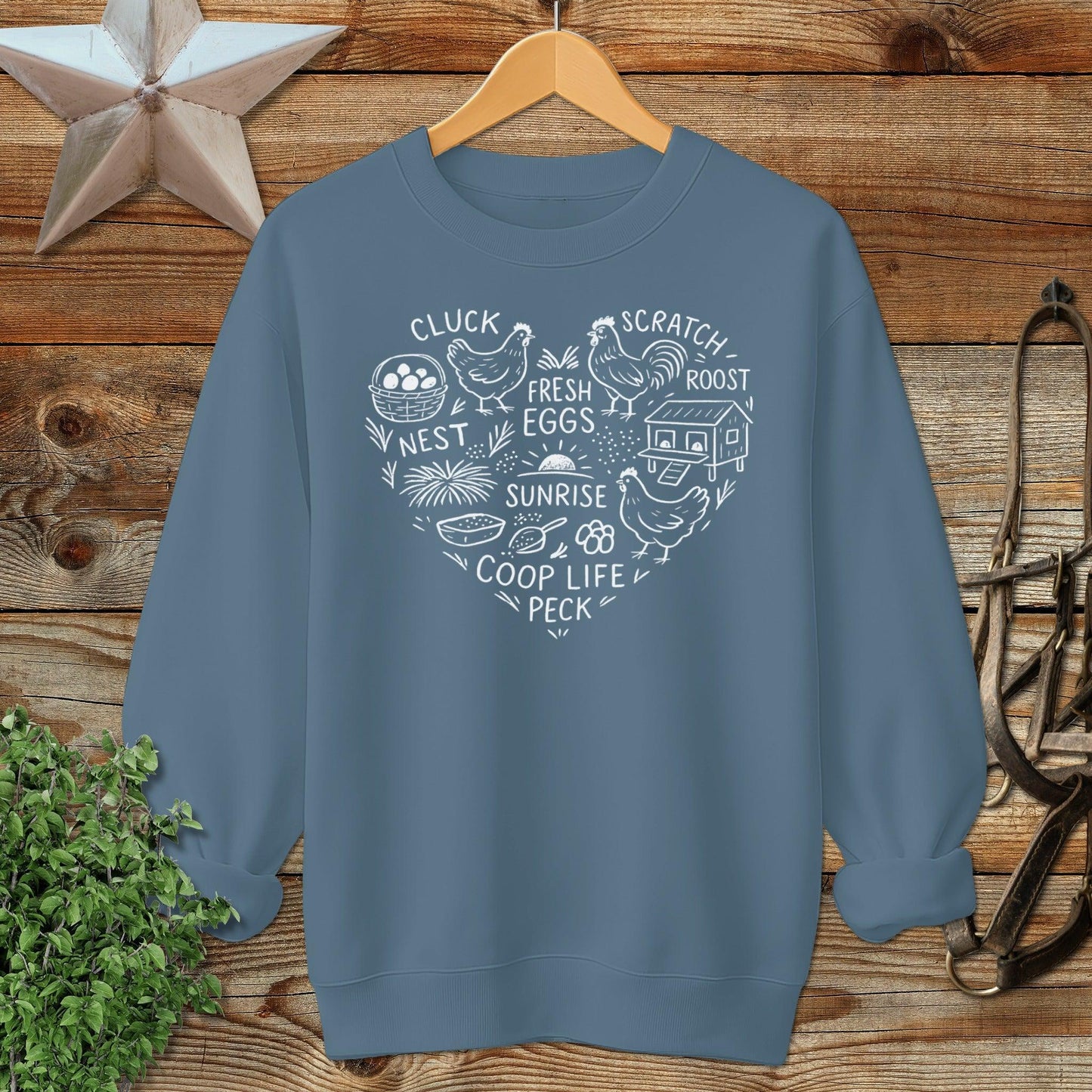 Chicken Farm Heart Sweatshirt