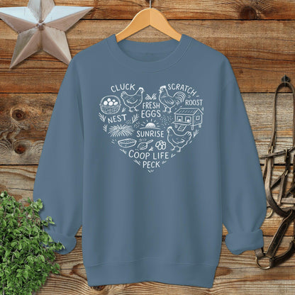 Chicken Farm Heart Sweatshirt