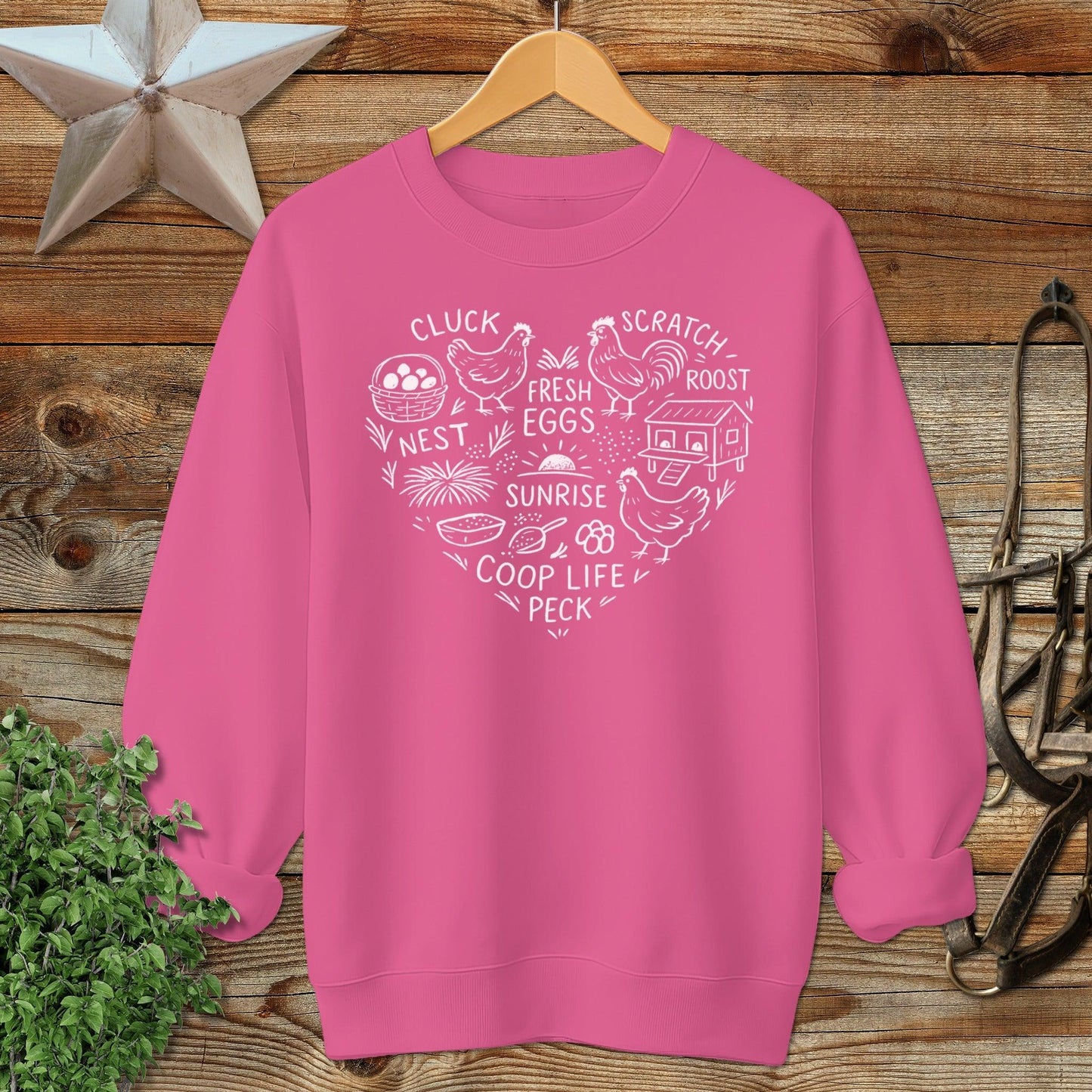 Chicken Farm Heart Sweatshirt