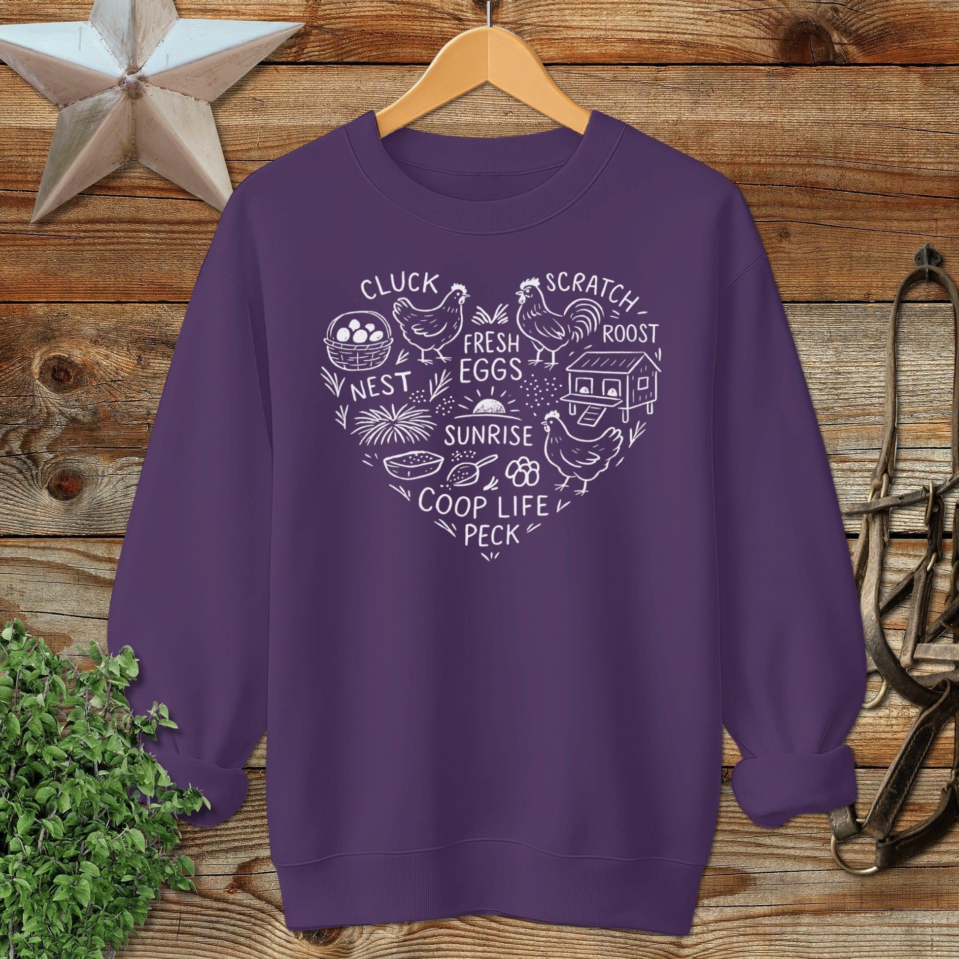 Chicken Farm Heart Sweatshirt