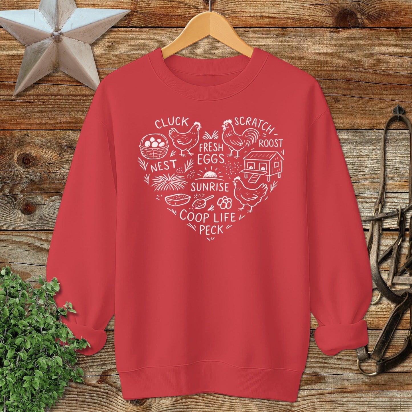 Chicken Farm Heart Sweatshirt