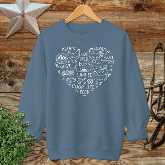 Chicken Farm Heart Sweatshirt