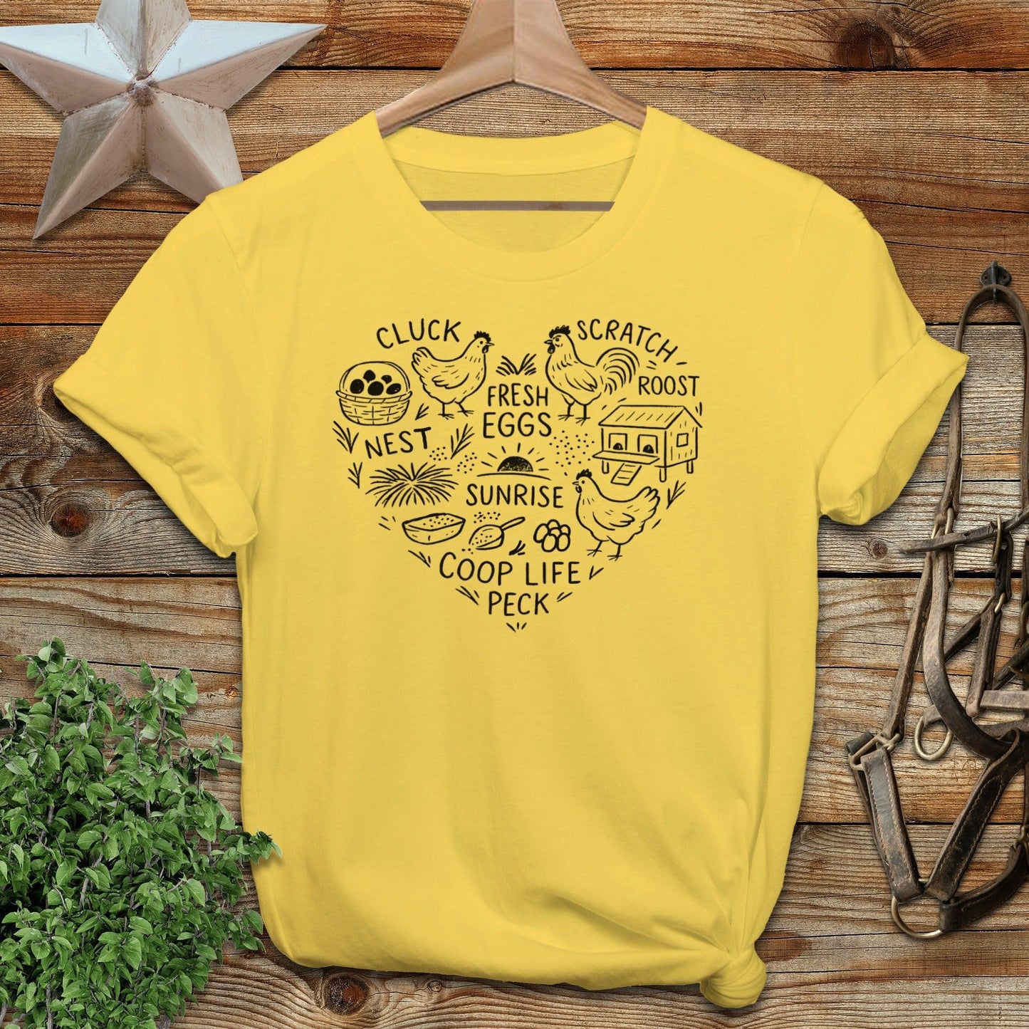 Chicken Farm Heart T-shirt