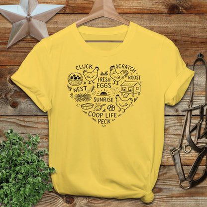Chicken Farm Heart T-shirt