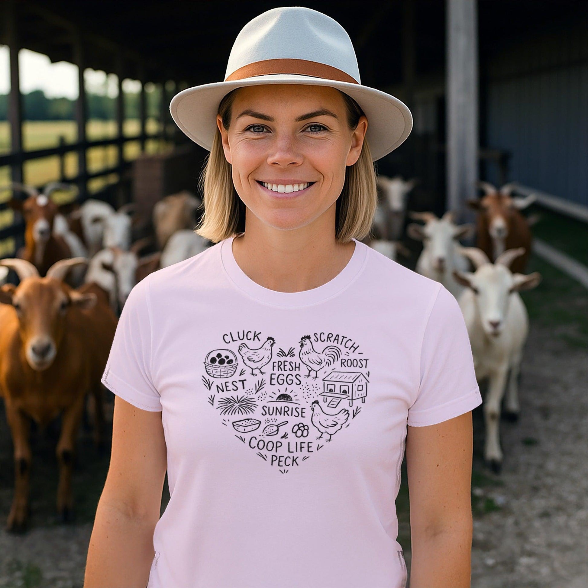 Chicken Farm Heart T-shirt
