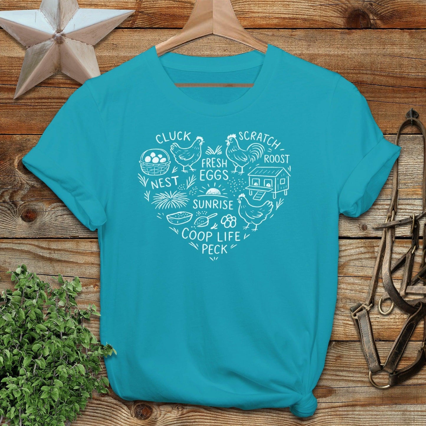 Chicken Farm Heart T-shirt