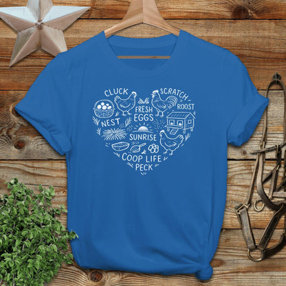 Chicken Farm Heart T-shirt