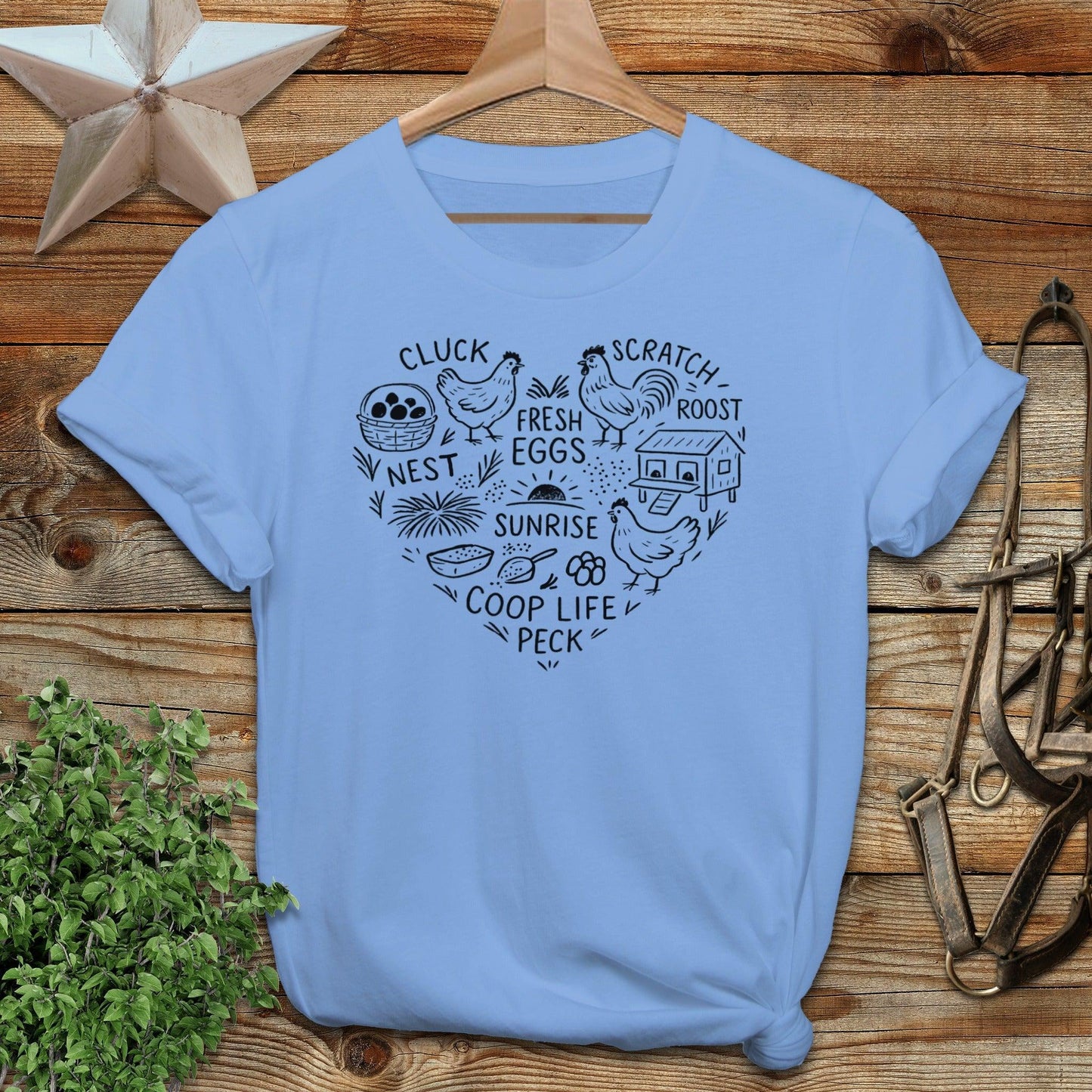 Chicken Farm Heart T-shirt