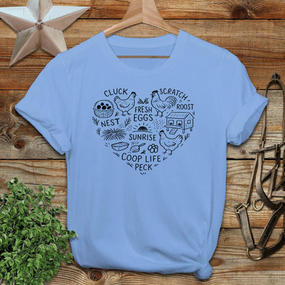 Chicken Farm Heart T-shirt