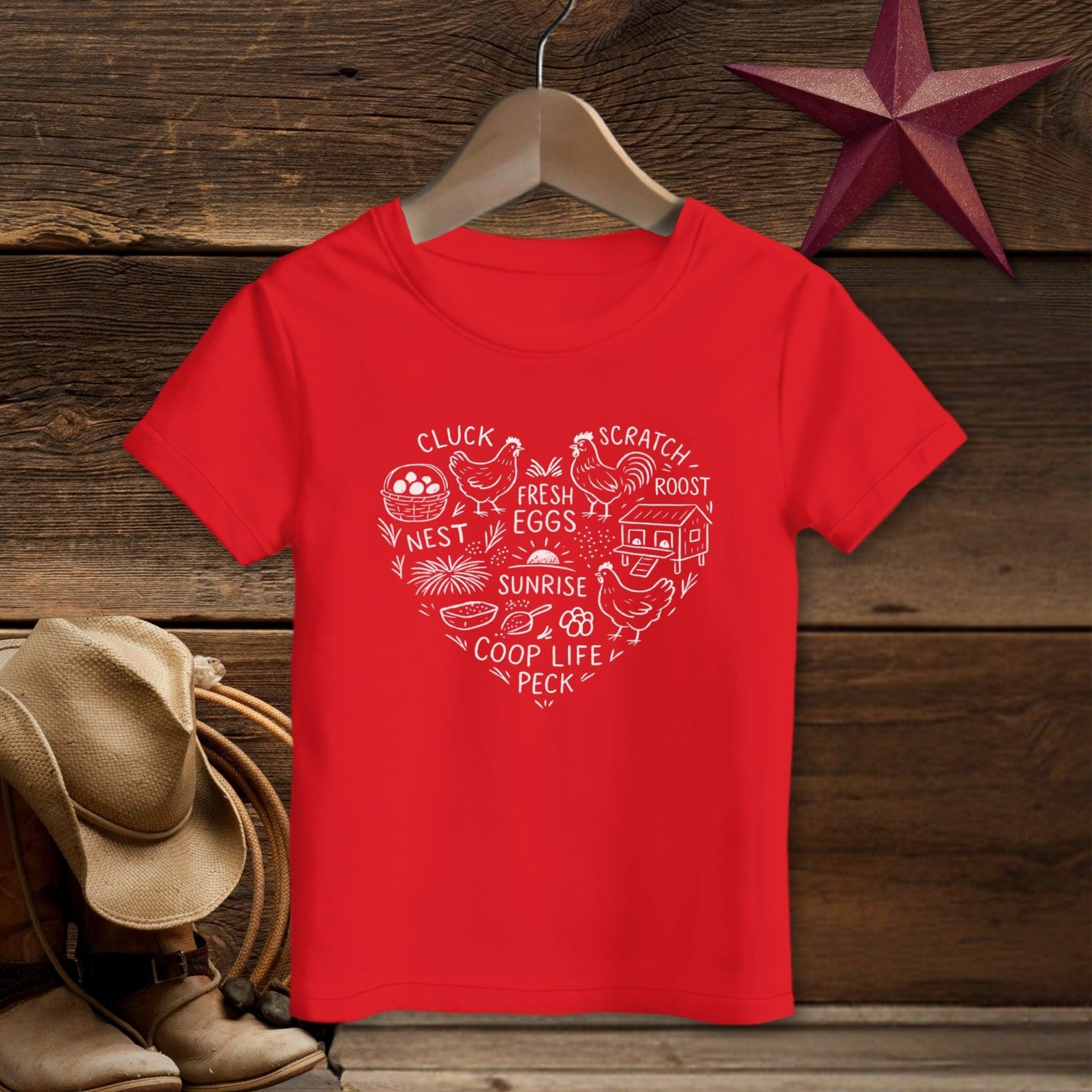 Chicken Farm Heart T-Shirt (Toddler)