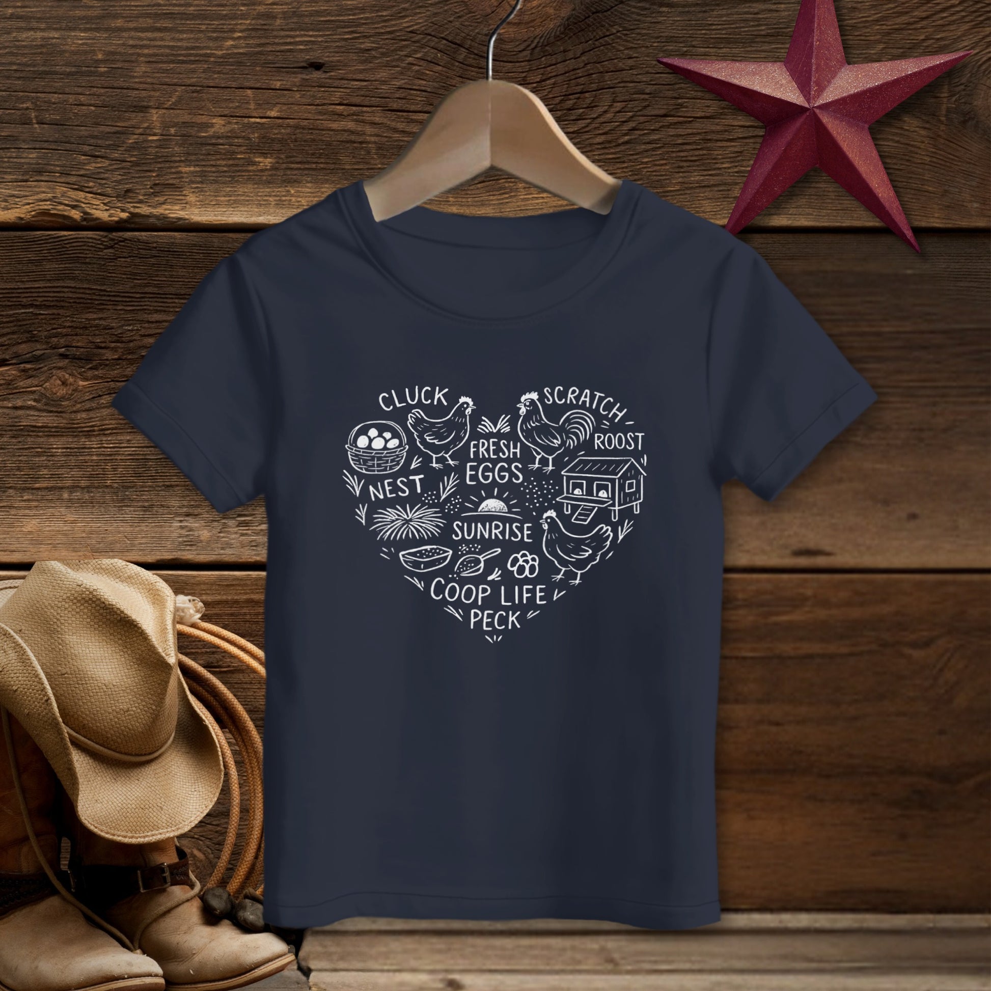 Chicken Farm Heart T-Shirt (Toddler)