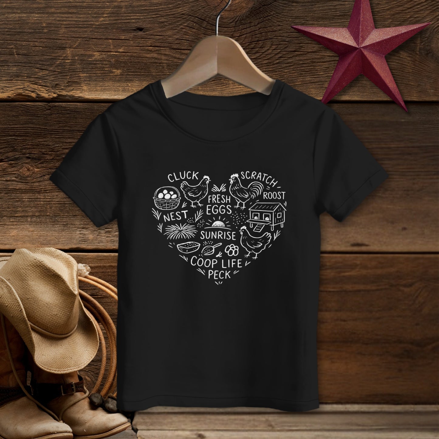 Chicken Farm Heart T-shirt (Toddler)