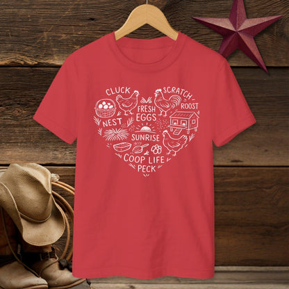 Chicken Farm Heart T-shirt (Youth)
