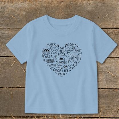 Chicken Farm Heart Toddler Tee