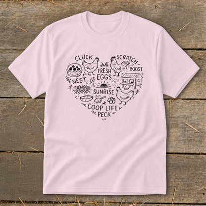 Chicken Farm Heart Youth Tee