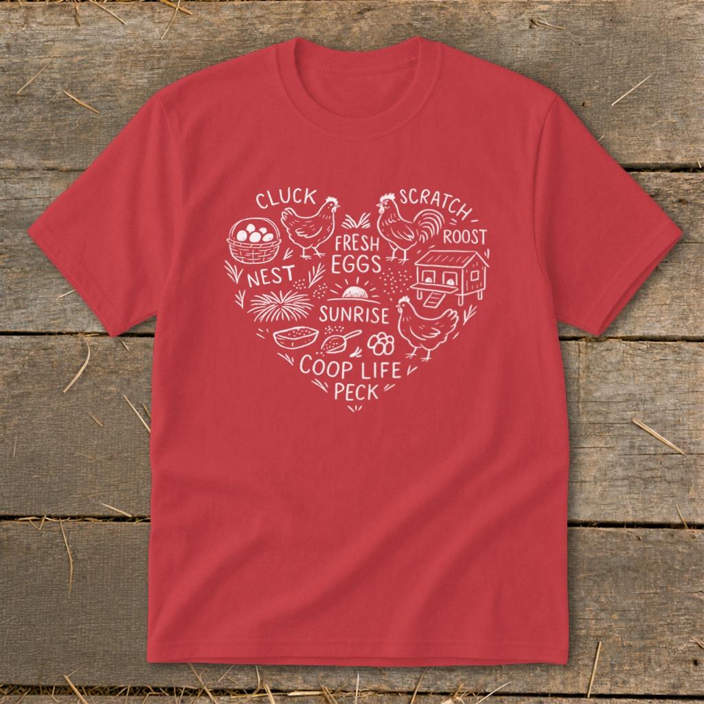 Chicken Farm Heart Youth Tee