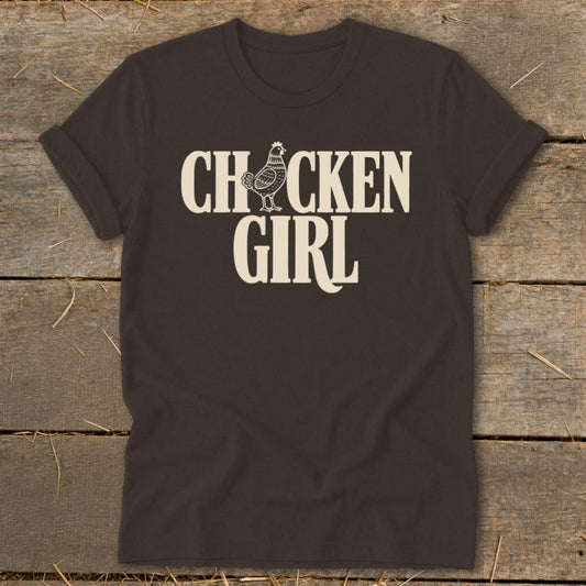 Chicken Girl Softstyle Tee - Brown