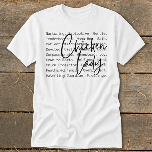 Chicken Lady Words Classic Tee