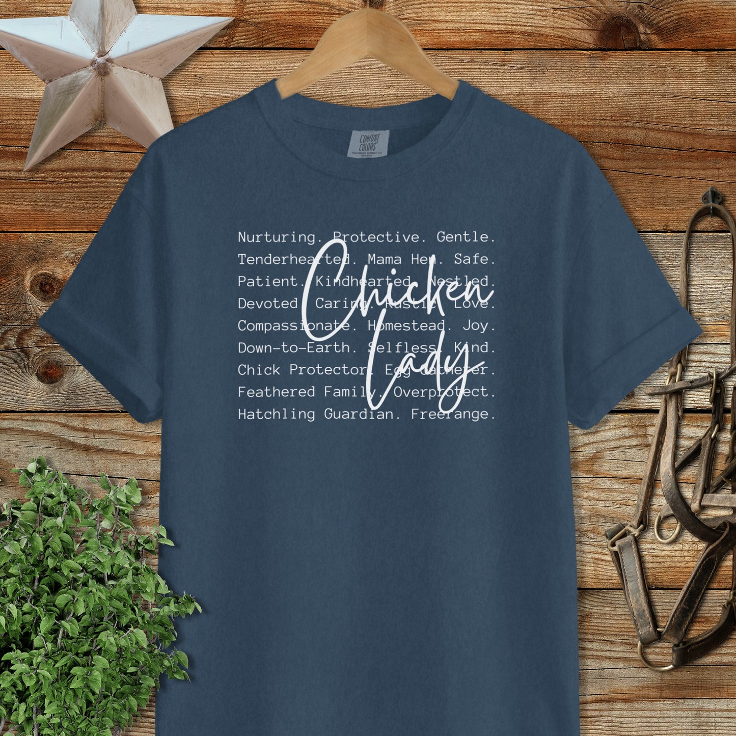 Chicken Lady Words Heavyweight Tee