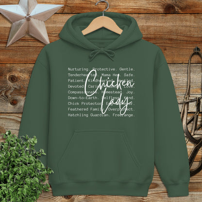 Chicken Lady Words Hoodie