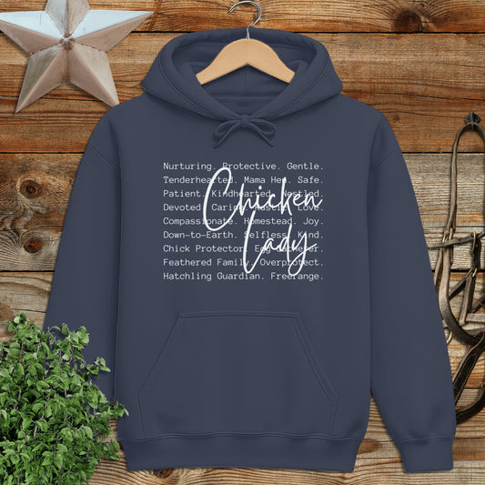 Chicken Lady Words Hoodie