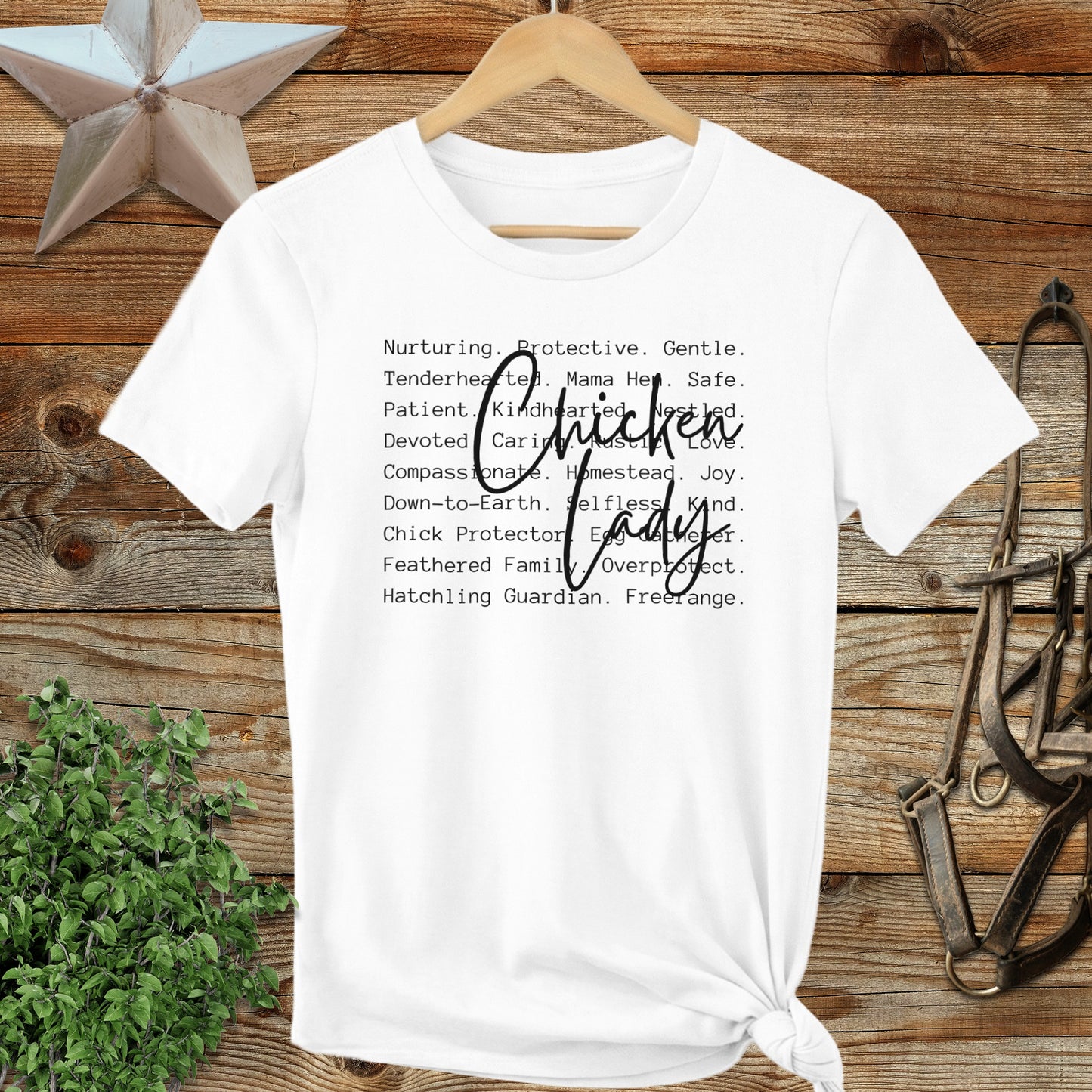 Chicken Lady Words Ladies Tee