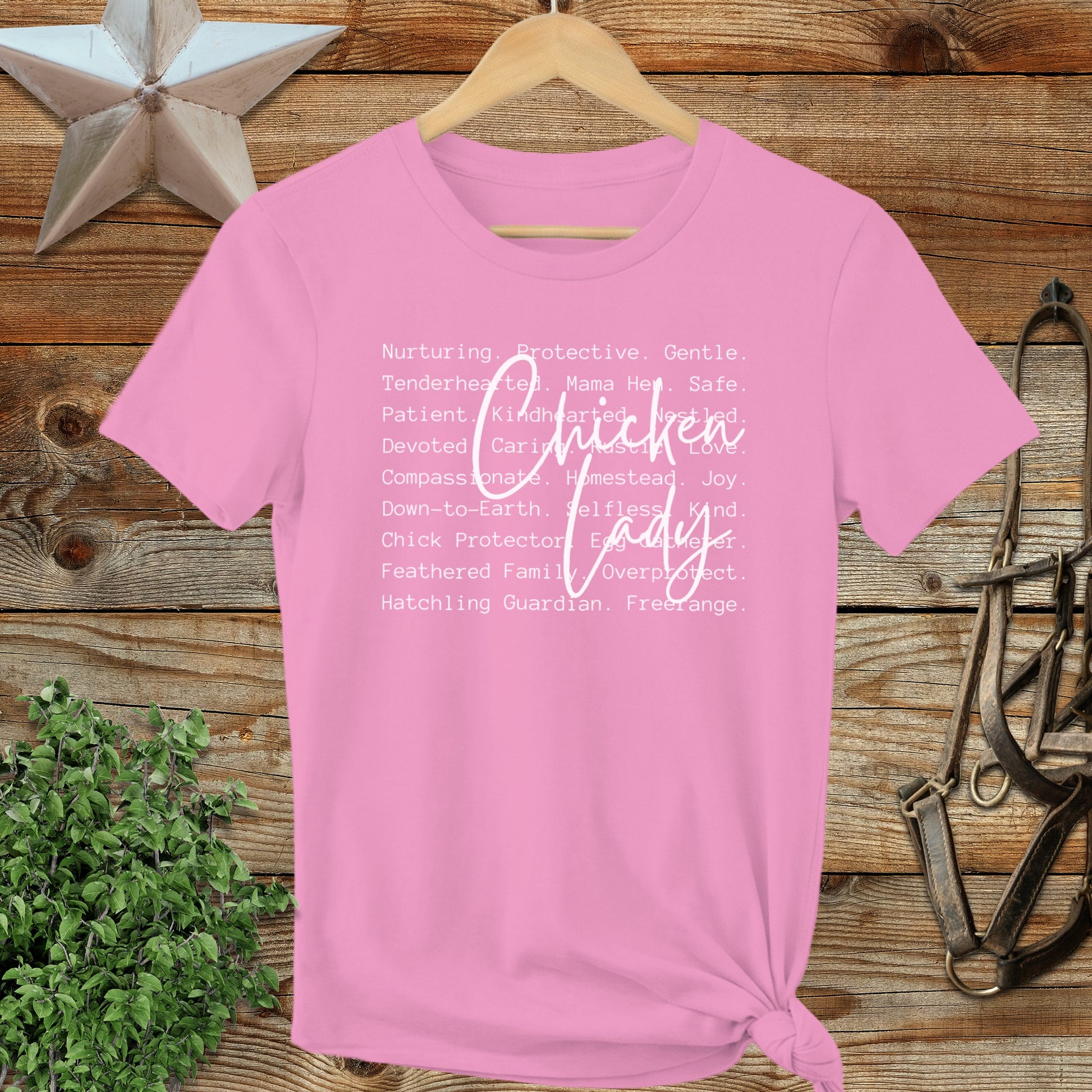 Chicken Lady Words Ladies Tee