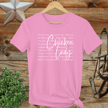 Chicken Lady Words Ladies Tee