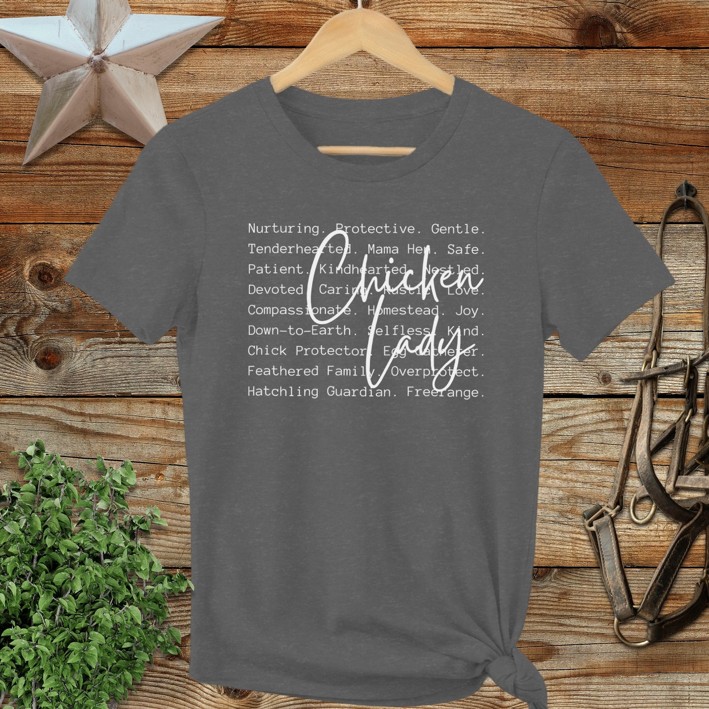 Chicken Lady Words Ladies Tee
