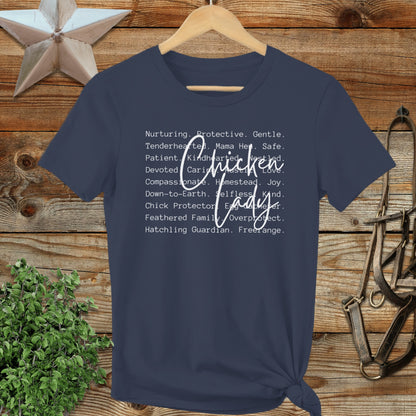 Chicken Lady Words Ladies Tee