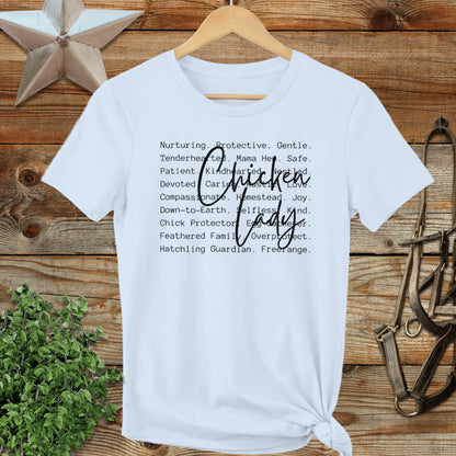 Chicken Lady Words Ladies Tee