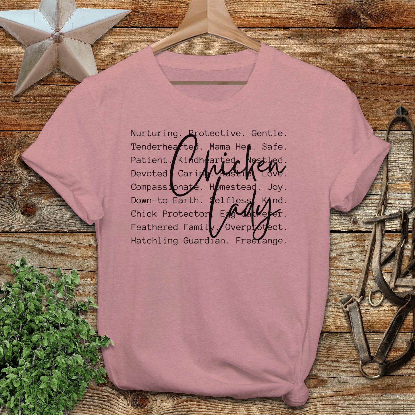 Chicken Lady Words Softstyle Tee