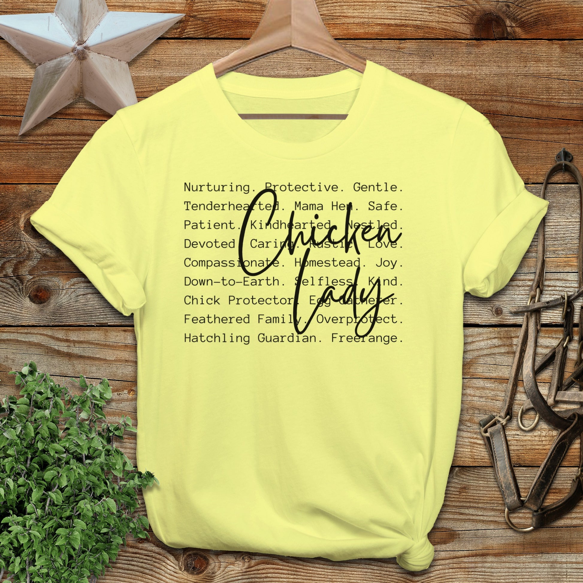 Chicken Lady Words Softstyle Tee