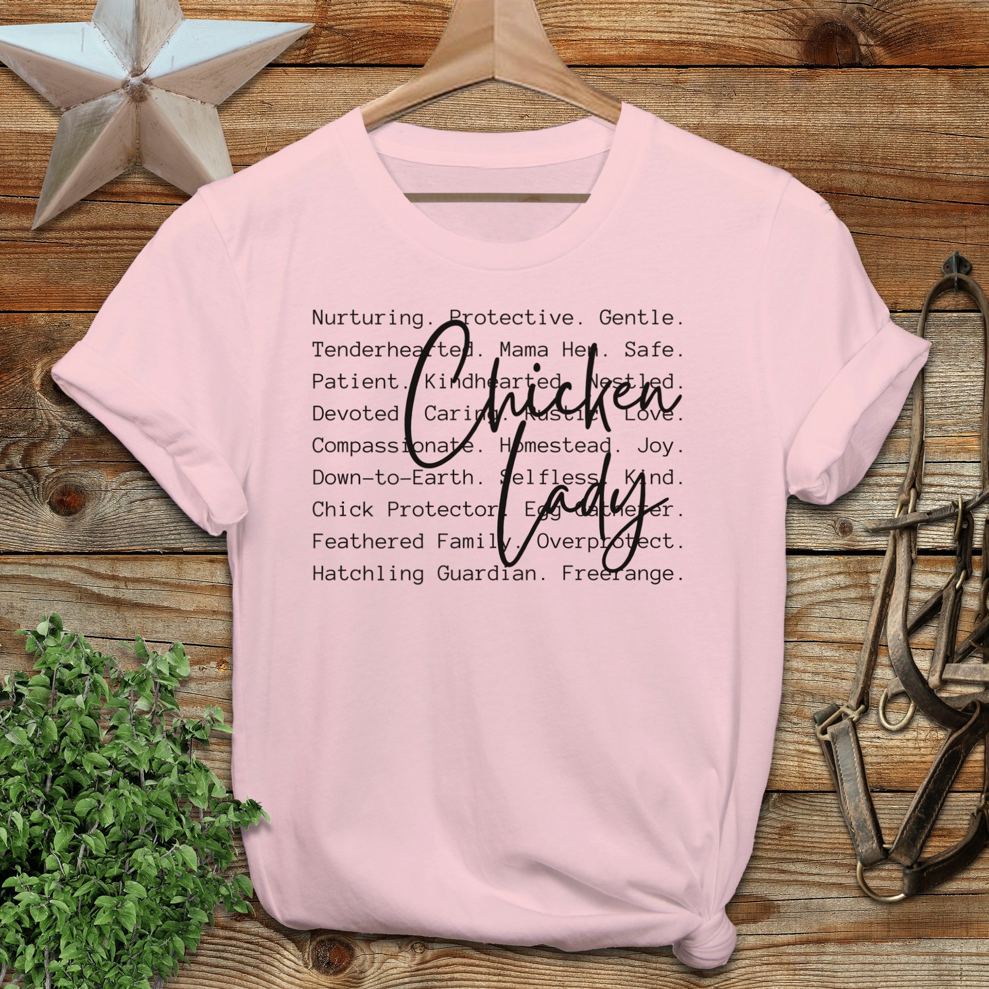 Chicken Lady Words Softstyle Tee