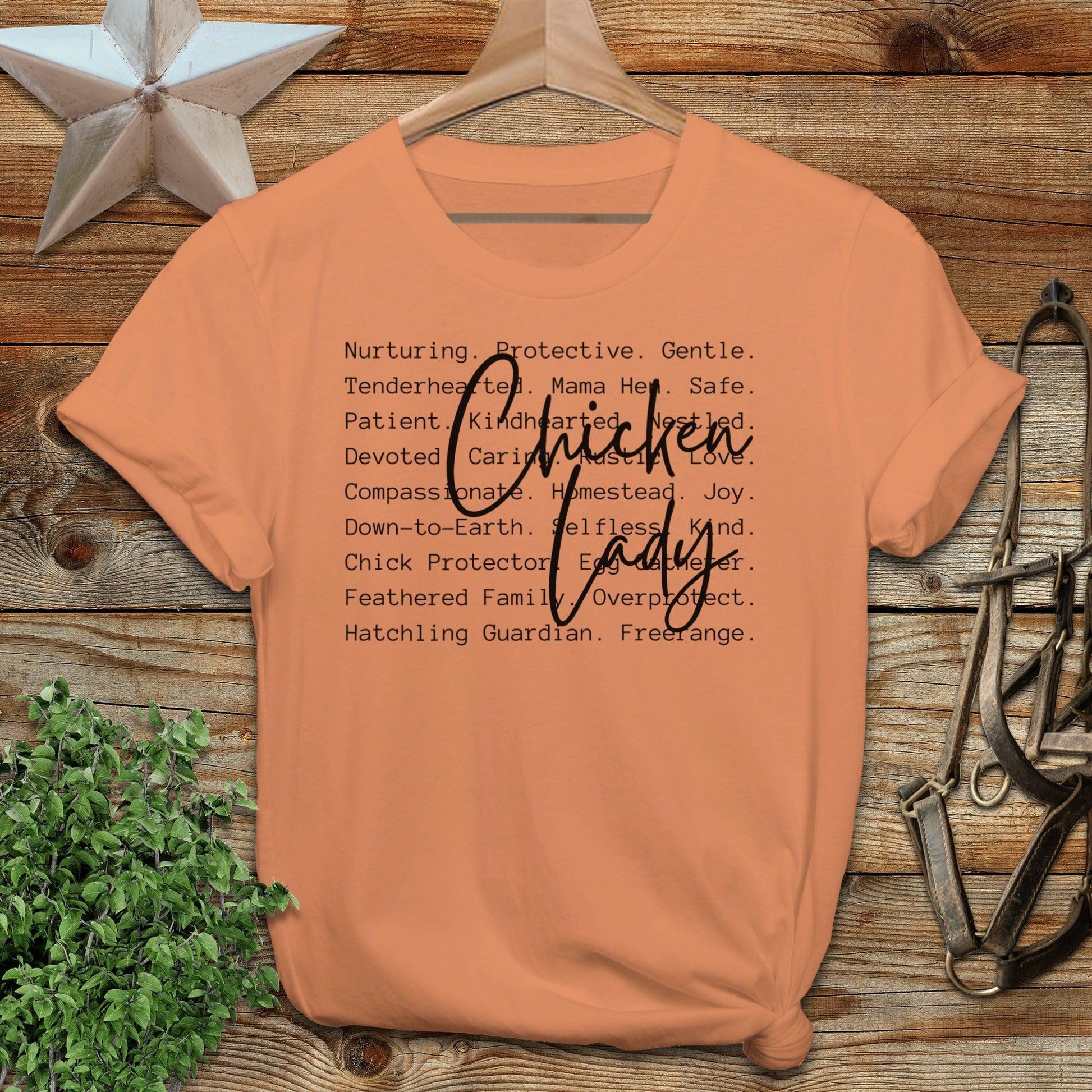 Chicken Lady Words Softstyle Tee