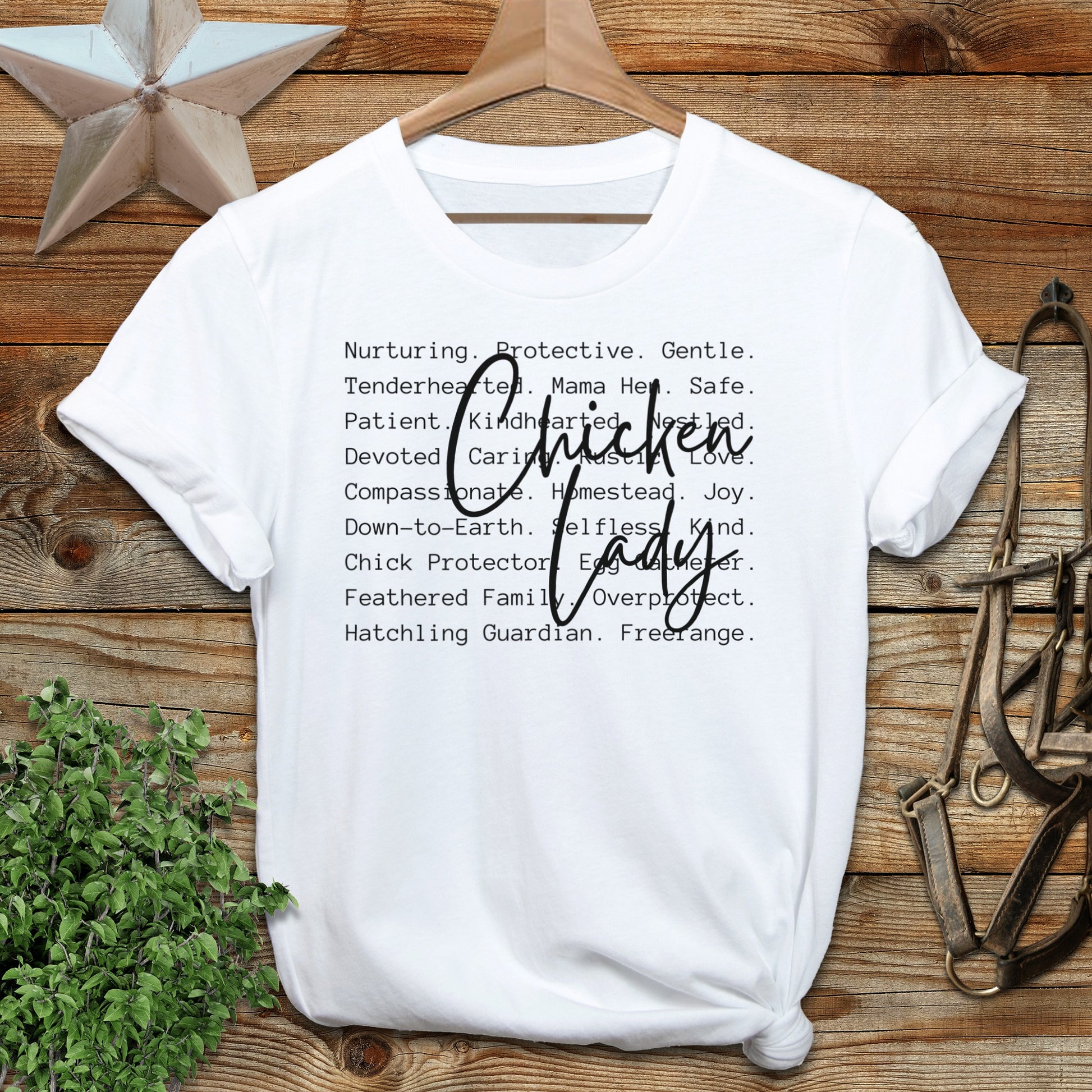 Chicken Lady Words Softstyle Tee