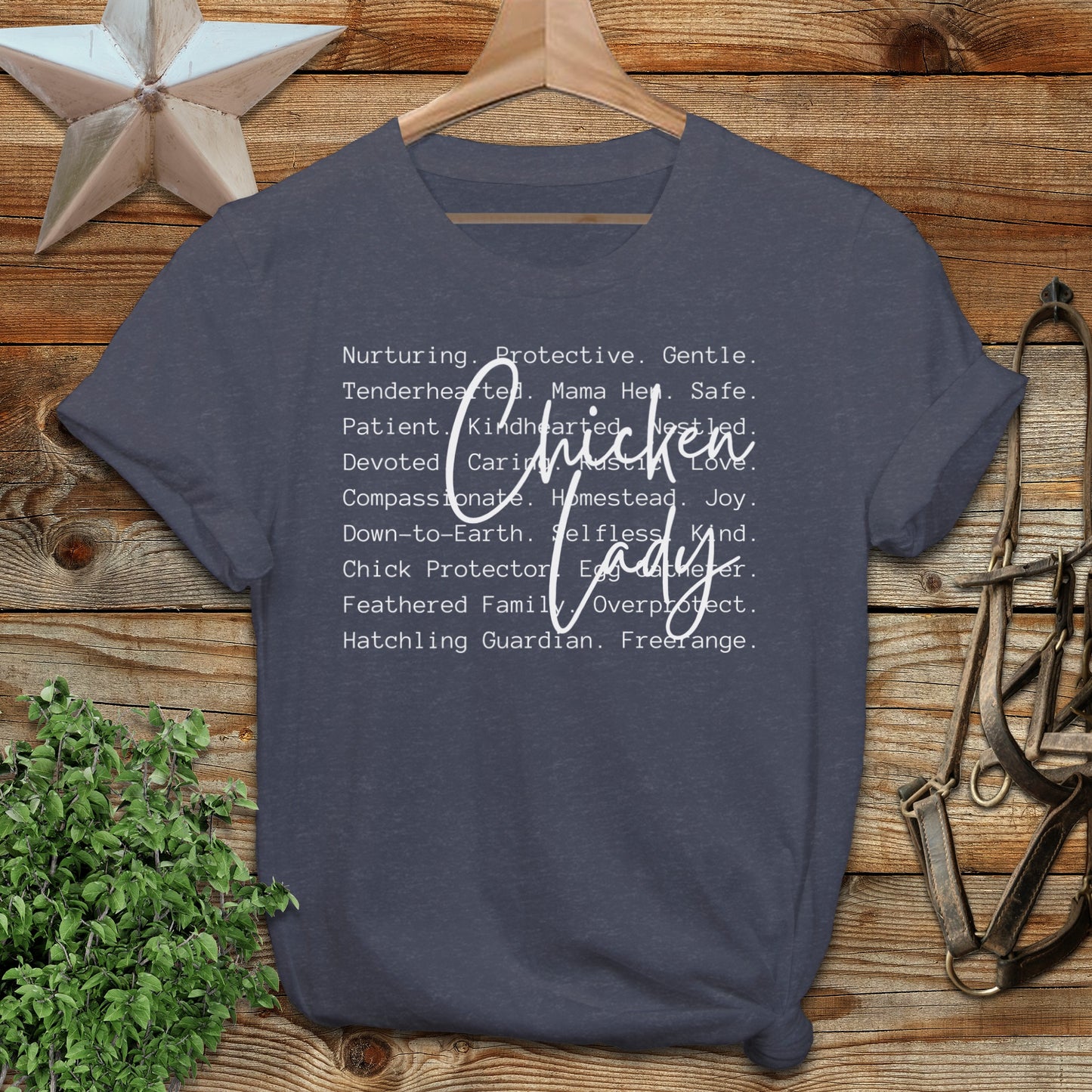 Chicken Lady Words Softstyle Tee