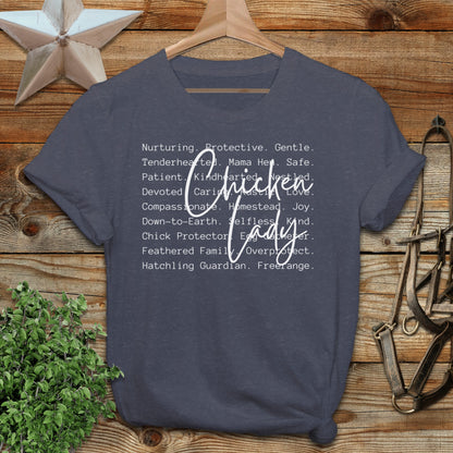 Chicken Lady Words Softstyle Tee
