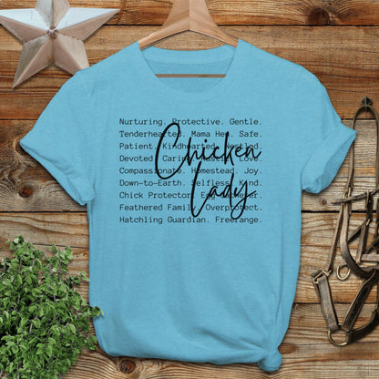 Chicken Lady Words Softstyle Tee
