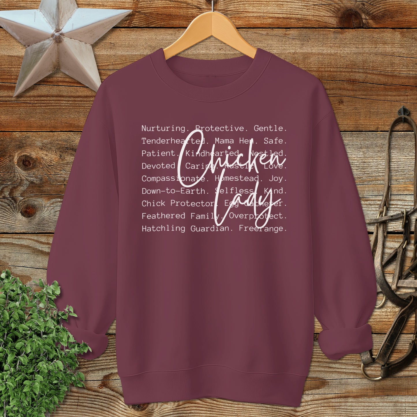 Chicken Lady Words Sweatshirt